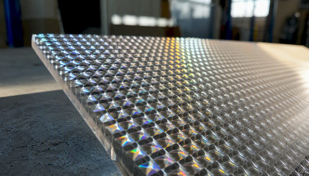 Microprismatic retroreflective sheeting detail