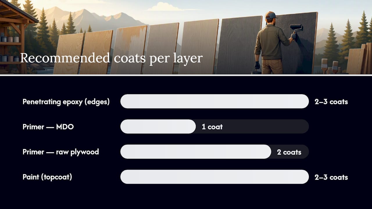 How to finish a plywood sign for maximum outdoor life — overview diagram