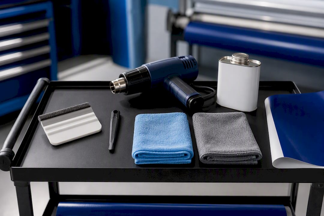Vinyl application tools arranged for preparation
