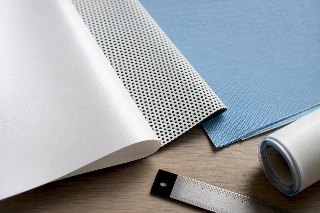 Vinyl mesh and fabric substrate samples