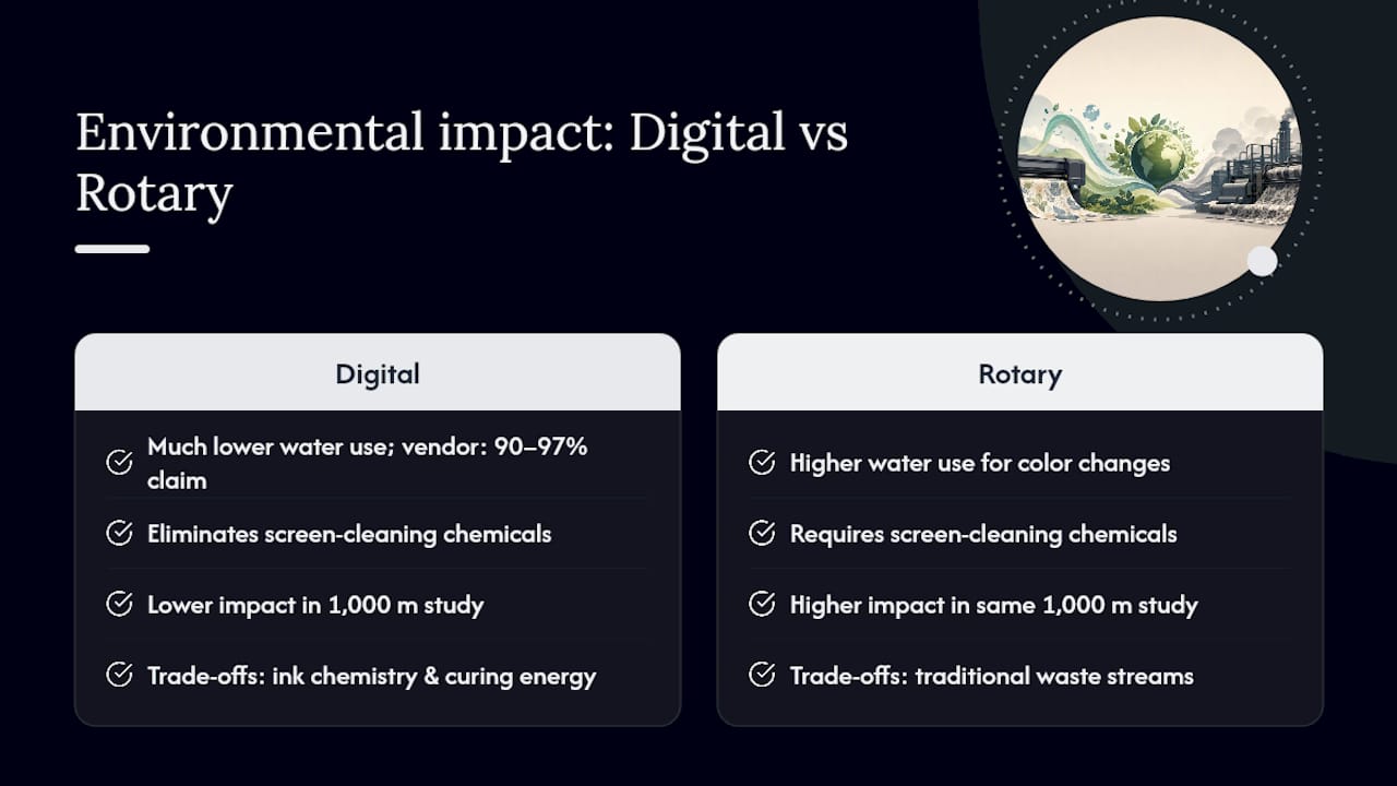 Is Digital Textile Printing Better for the Environment? — overview diagram