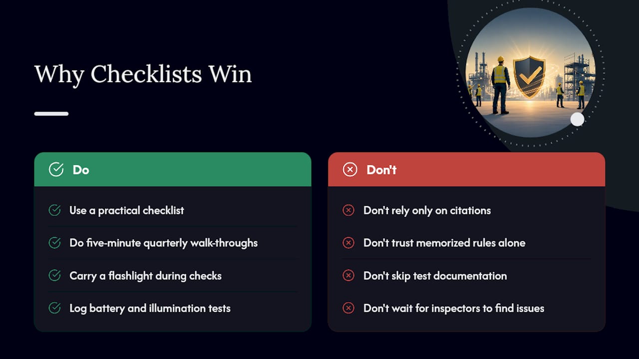Why Checklists Beat Memorized Rules — overview diagram